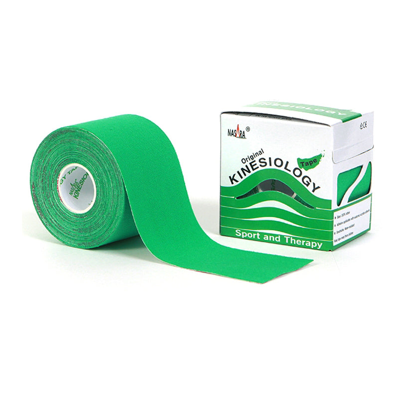 Nasara - Kinesiologie tape - Groen - 5 meter x 5cm - doos 6 stuks - Intertaping.nl