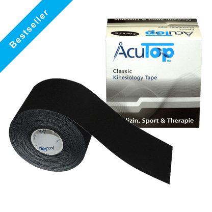 Acutop - Classic Kinesiologie Tape - Zwart - 5cm x 5m - Intertaping.nl