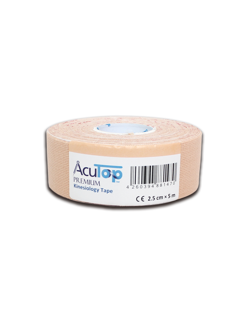 Acutop - Premium Kinesio Tape - Beige - 2.5cm x 5m - Intertaping.nl