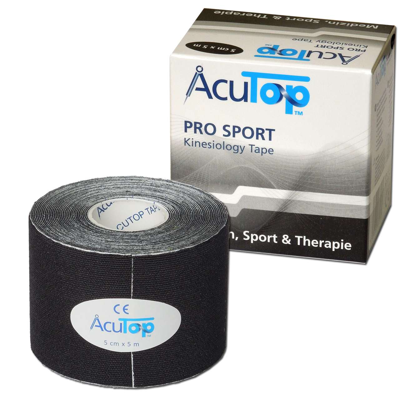 AcuTop Pro Sport - De beste sporttape - Zwart - 5cm x 5m - Intertaping.nl