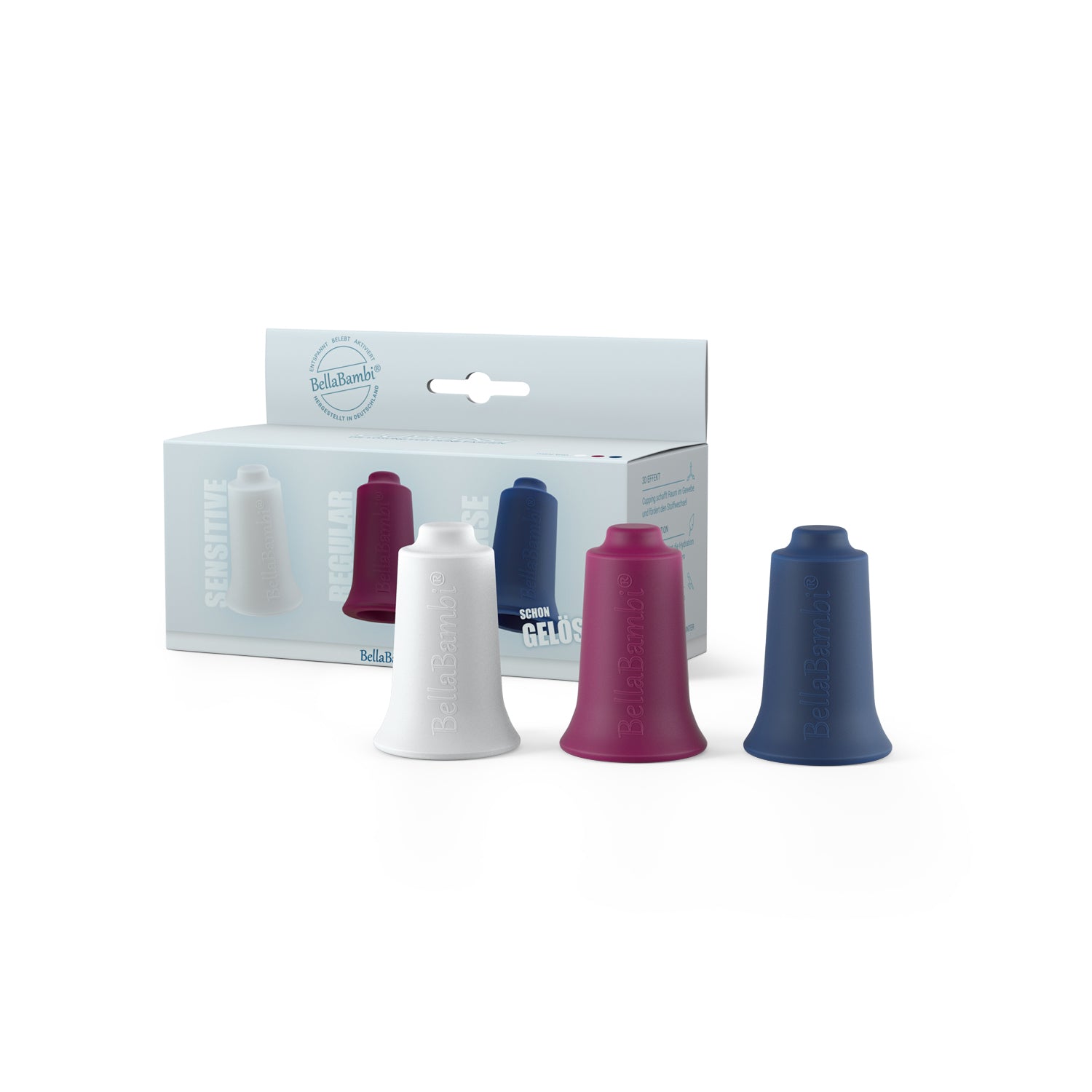 Bellabambi - Siliconen Cupping cups - Mini Trio Set 2 - Intertaping.nl